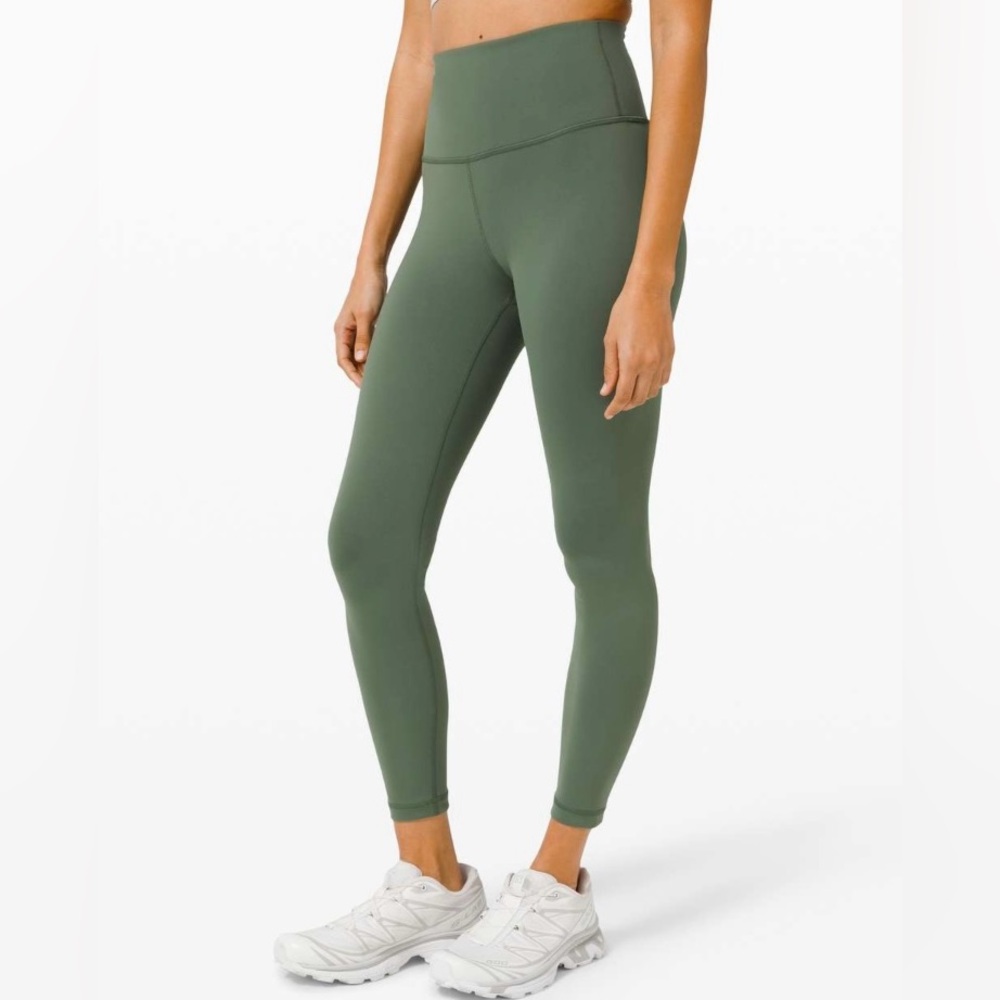 Lululemon Wunder Train High-Rise Tight 25" in Algae Green Size 10